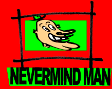 nevermind man cartoon character